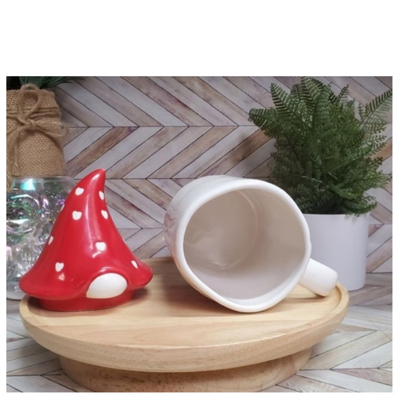 NEW Rae Dunn SOUL MATE Mug with Gnome Topper Ceramic Valentine’s Day - Picture 3 of 5